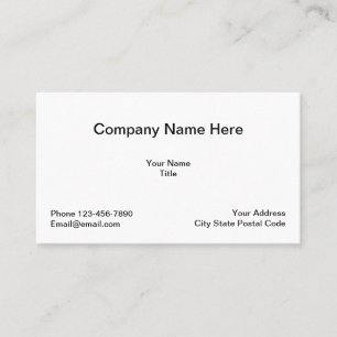 Generic Classic Layout Business Card