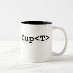 Generic Cup<T> Two-Tone Coffee Mug<br><div class="desc">A generic looking Cup of T mug</div>