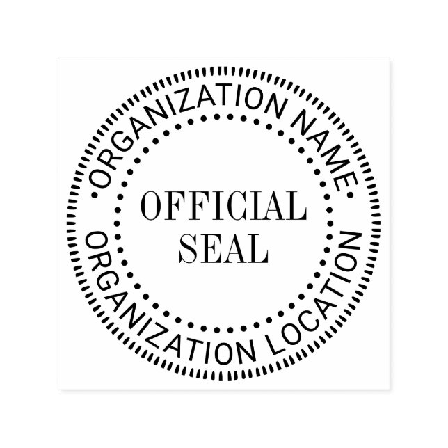 Generic Custom Official Seal Name Location Self-inking Stamp (Design)