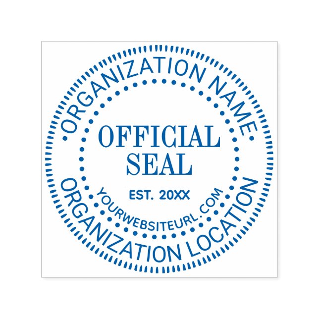 Generic Custom Official Seal Name Location URL Est Self-inking Stamp (Design)
