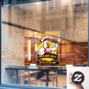 Generic Customise Fried Crispy Chicken Front Window Cling