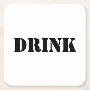 Generic Food and Drink Humourous Party Supplies Square Paper Coaster