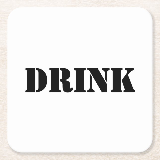 Generic Food and Drink Humourous Party Supplies Square Paper Coaster (Front)