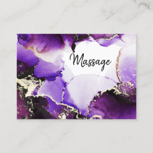 *~* Generic Hair Nails Lashes Purple Gold Healer Business Card