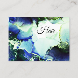 *~* Generic Hair Nails Lashes Teal Reiki Glitter Business Card