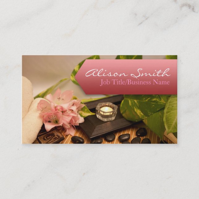 Generic health/spa/massage business card (Front)