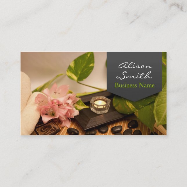 Generic health/spa/massage business card (Front)