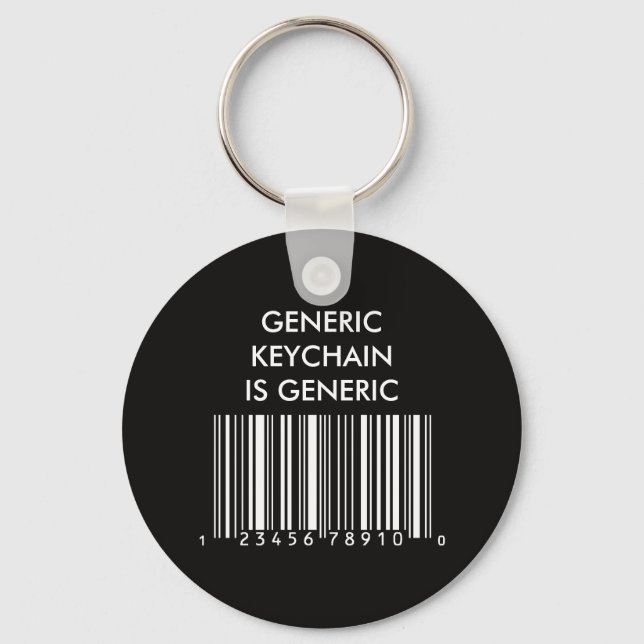 Generic is Generic Key Ring (Back)