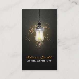 Generic lamp with fireflies business card