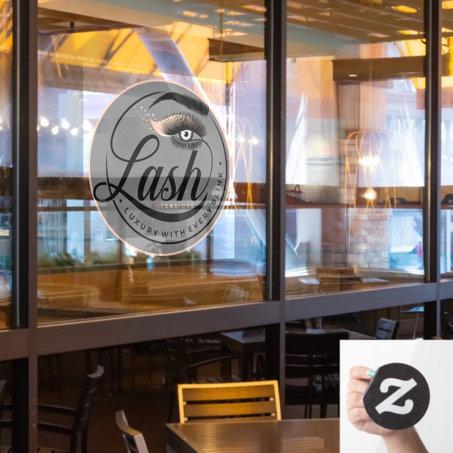 Generic Luxury Eyelash Extensions Salon Spa Window Cling (Restaurant Window)