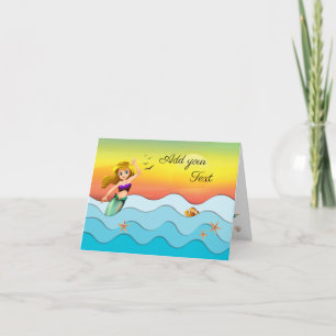 Generic Mermaid Under The Sea Adventure Note Card