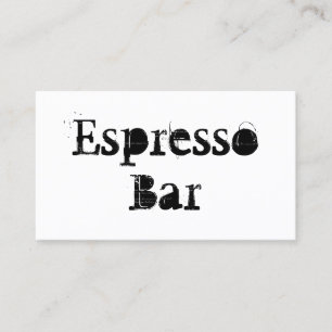 Generic Plain White Espresso Bar - Business Card