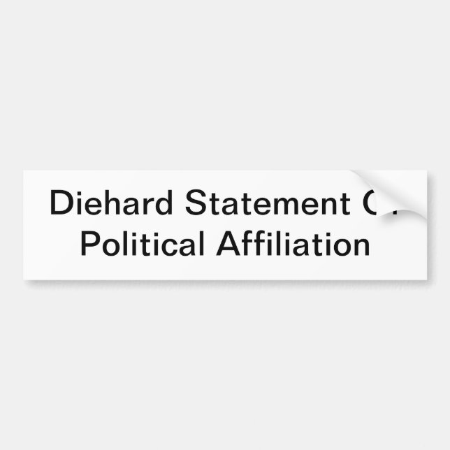 Generic Political Affiliation Bumper Sticker (Front)