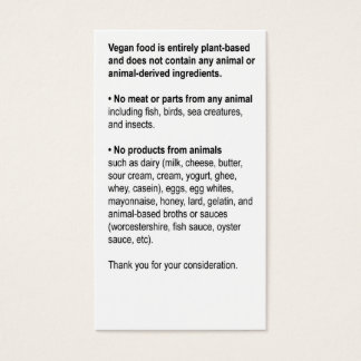 Generic Restaurant Card