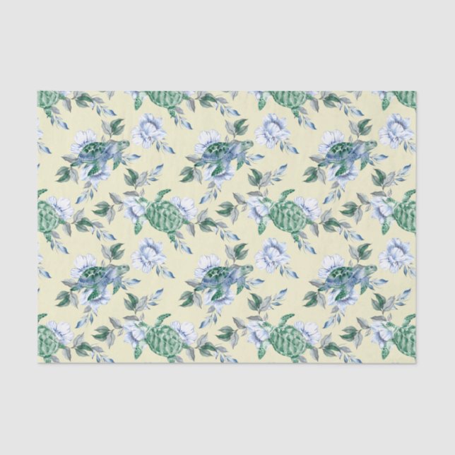Generic Sea Turtles Tissue Paper In Yellow (Front)