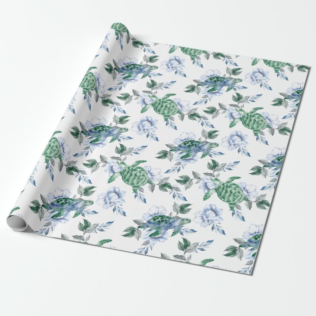 Generic Sea Turtles Wrapping Paper (Unrolled)