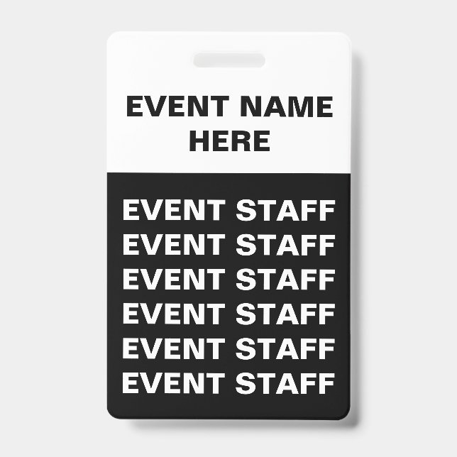 Generic Special Event Badges ID Badge (Front)