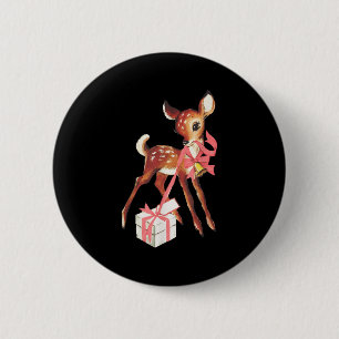 Generic Uni Retro Vintage Reindeer Nk Christmas Ba 6 Cm Round Badge