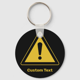 Generic Warning Triangle Sign Key Ring