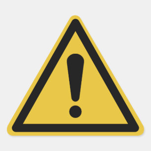 Generic Warning Triangle Sign Triangle Sticker