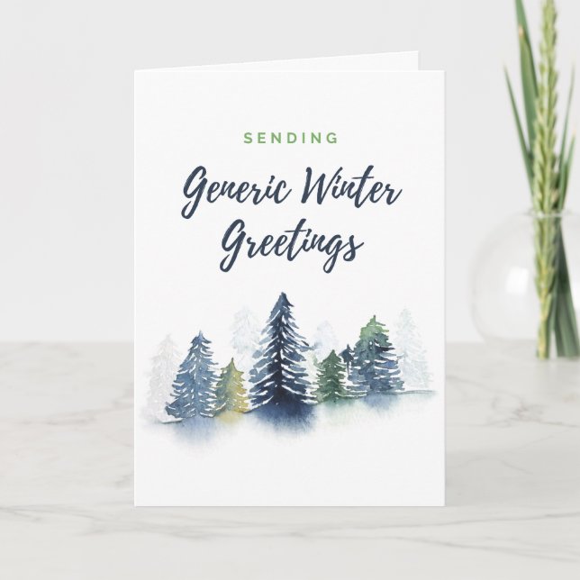 Generic Winter Greetings Holiday Card Nonreligious (Front)