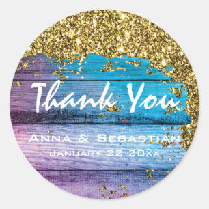 *~* Generic Wood  AP49 Weathered Aged  Glitter Classic Round Sticker