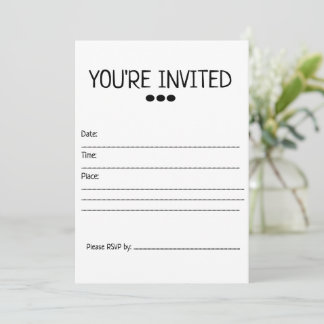 Generic You're Invited Invitation