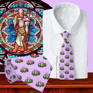 Generiic Advent Wreath Patterned Tie
