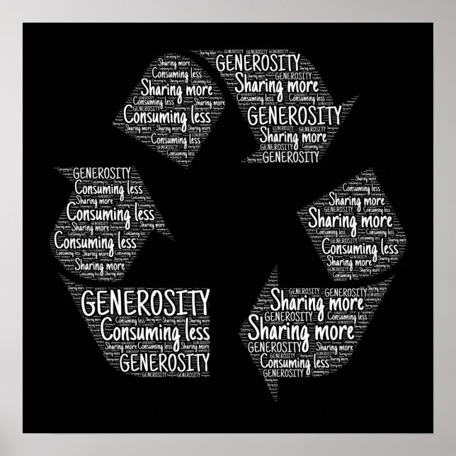 generosity-401403 CAUSES RECYLE FEELINGS ACTIONS M Poster (Front)