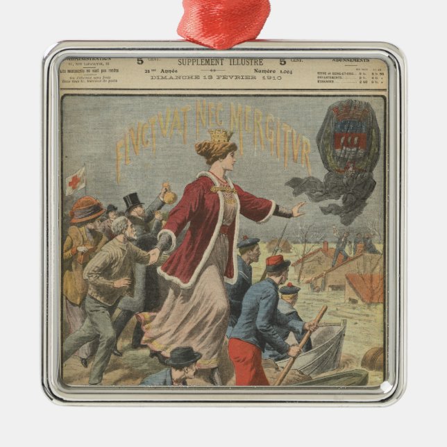 Generosity of the City of Paris and France Metal Tree Decoration (Front)