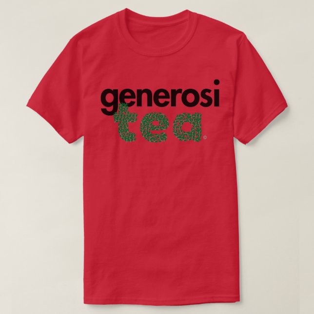 Generosity Tea Lovers black T-Shirt (Design Front)