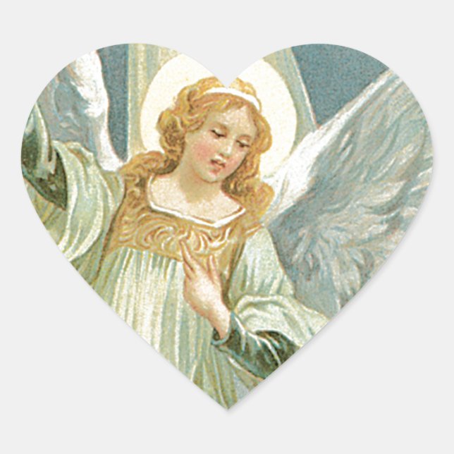 Generous -  Guardian Angel of Generosity Heart Sticker (Front)