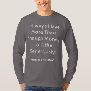 Generous Tithing - Quote - Smoke Grey & White -  T-Shirt