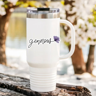 Generous Word Flower Laptop Die-Cut Sticker