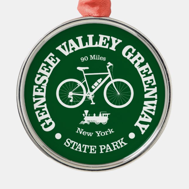 Genesee Valley Greenway Metal Tree Decoration (Front)
