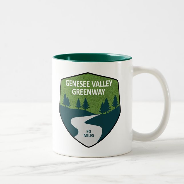 Genesee Valley Greenway New York Two-Tone Coffee Mug (Right)