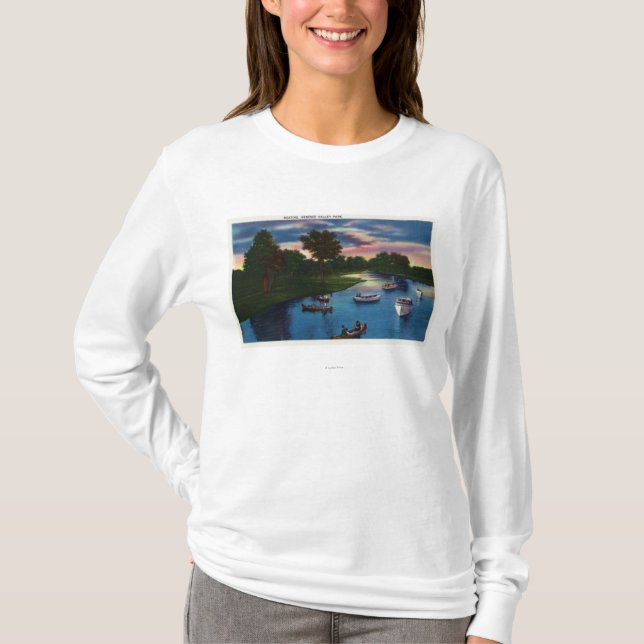 Genesee Valley Park Boating Scene T-Shirt (Front)