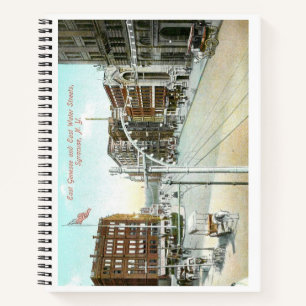 Genesee & Water Street, Syracuse, New York Vintage Notebook