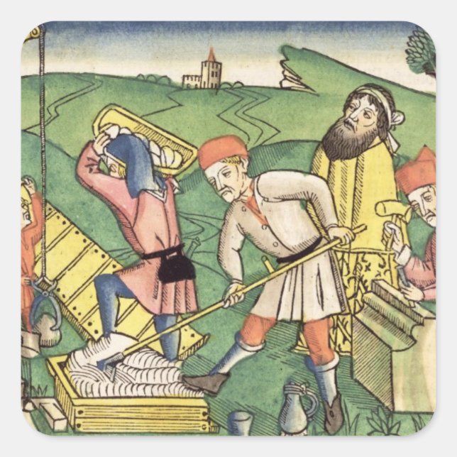 Genesis 11 1-9 Building The Tower of Babel, from t Square Sticker (Front)