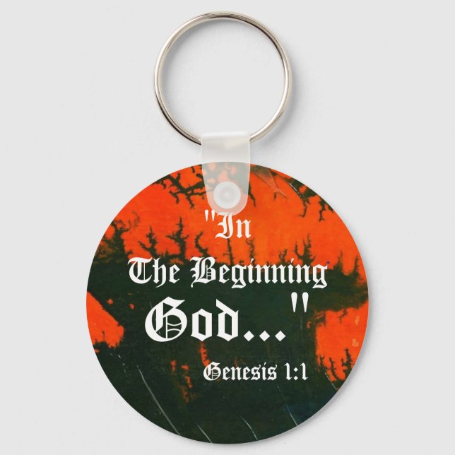 Genesis 1:1 Abstract Keychain (Front)