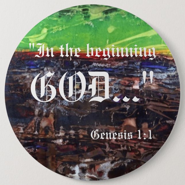 Genesis 1:1 Button (Front)