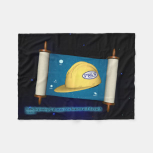 Genesis 1:1 - Construction Fleece Blanket
