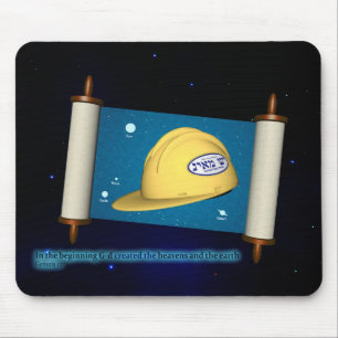 Genesis 1:1 - Construction Mouse Mat