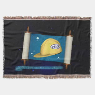 Genesis 1:1 - Construction Throw Blanket