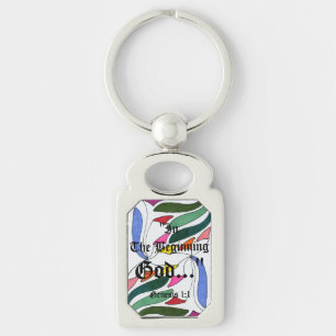 Genesis 1:1 In the beginning God..."Bible truth K Key Ring