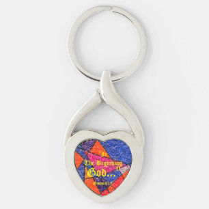 Genesis 1:1 In the beginning God..."Bible truth K Key Ring