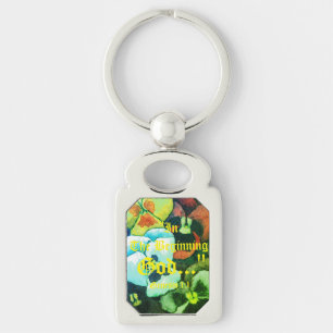 Genesis 1:1 In the beginning God..."Bible truth K Key Ring