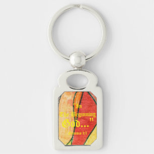 Genesis 1:1 In the beginning God..."Bible truth  K Key Ring