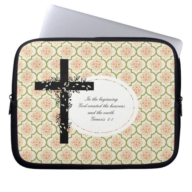 Genesis 1:1 Laptop or Netbook Carrier Sleeve (Front)