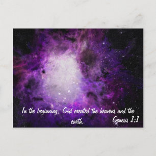 Genesis 1:1 postcard
